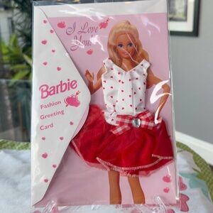 Vintage 1995 Barbie “I Love You!” Fashion Greeting Card w/Adorable Barbi…